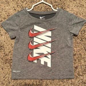 Nike Kids Gray T-Shirt with Red Accents